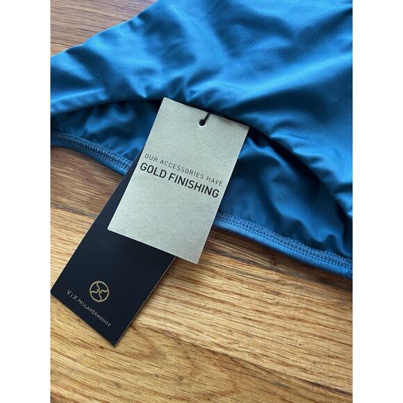 VIX paula hermanny Bikini Bottom Sz Small Teal NWT Basic Full Back - Picture 3 of 8